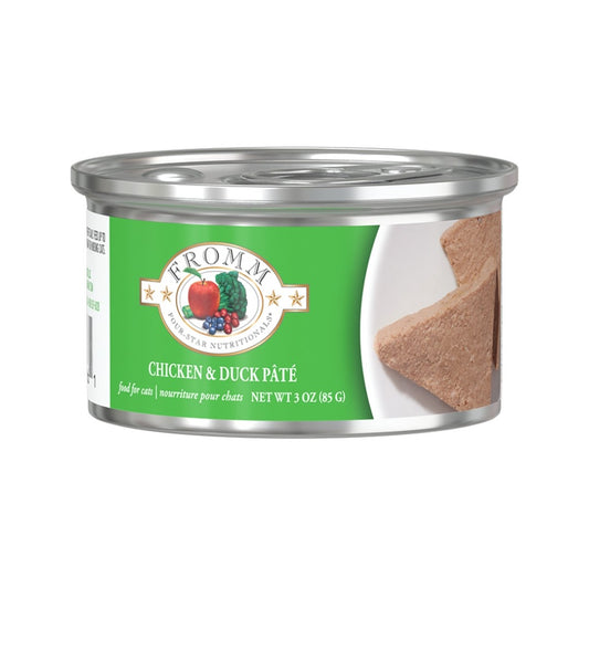 Fromm Cat 4 Star Grain Free Chicken And Duck 3 oz cans 12 pack