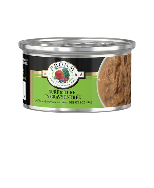 Fromm Cat 4 Star Grain Free Surf and Turf In Gravy 3 oz cans 12 pack