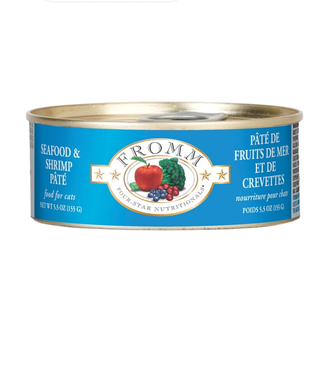 Fromm Cat 4 Star Seafood and Shrimp Pate 5.5 oz cans 12 pack