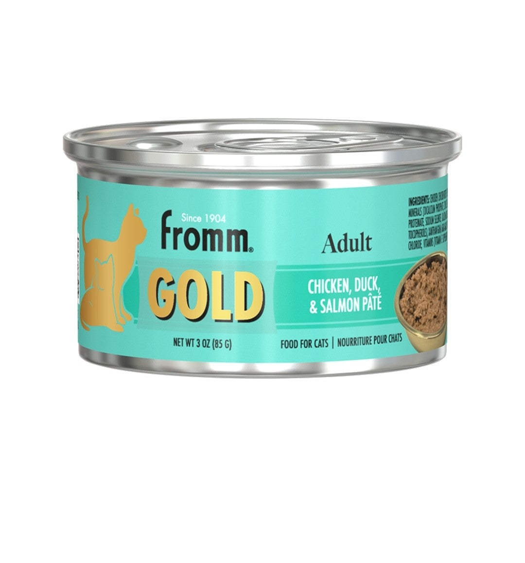 Fromm Cat Gold Adult Chicken, Duck and Salmon 3 oz cans 12 pack