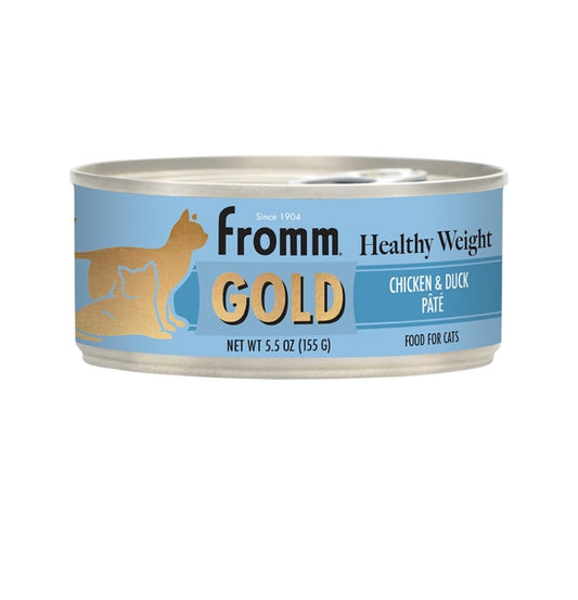 Fromm Cat Gold Healthy Weight Chicken and Duck Pate 5.5 oz cans 12 pack