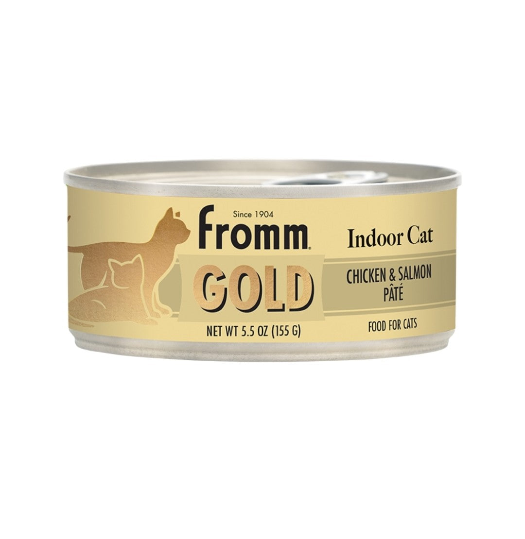 Fromm Gold Indoor Cat Pate 5.5 oz cans 12 pack