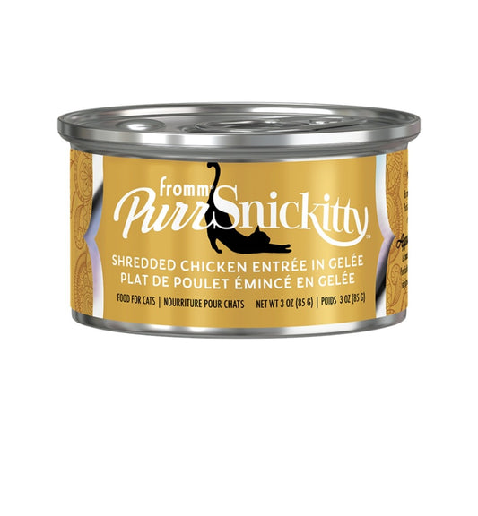 Fromm Cat Purrsnickey Shredded Chicken 3 oz cans 12 pack