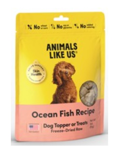 Animals Like Us Freeze Dried Ocean Fish Dog Topper/ Treat 3 oz