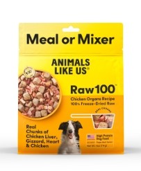 Animals Like Us Freeze Dried Raw 100 Chicken Organs Dog Food Topper 4 oz