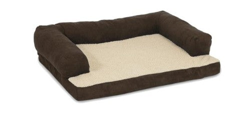 Petmate Aspen Pet 54"×34" Bolster Ortho Brown Pet Bed