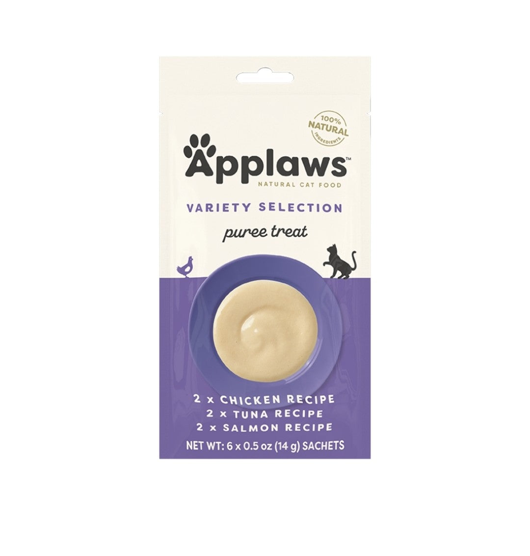 Applaws Cat Grain Free Puree Treats Variety Pack 6.05 oz 10 Pack